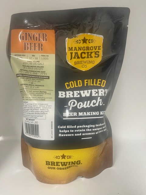 Ginger Beer - Mangrove Jack's 1.8kg Pouch 1 Ginger Beer - Mangrove Jack's 1.8kg Pouch