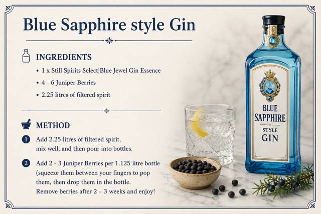 Recipe Packs - Blue Sapphire style Gin 1