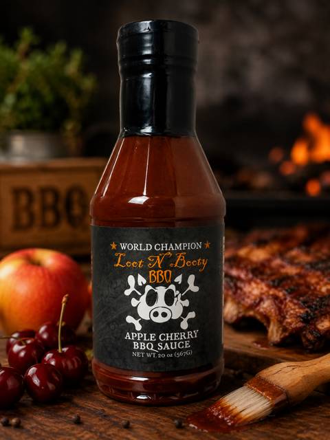 Loot N’ Booty BBQ - Apple Cherry BBQ Sauce 567g 1 Loot N’ Booty BBQ - Apple Cherry BBQ Sauce 567g