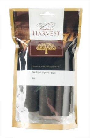 Heat Shrink Capsules 30 Pack - Black